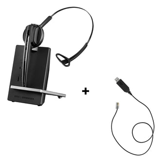 EPOS | SENNHEISER IMPACT D10 Phone DECT Headset, With CEHS-CI 02 EHS Cable