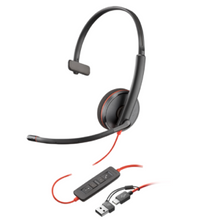 Poly Blackwire 3210 USB-(A&C) Monaural Headset